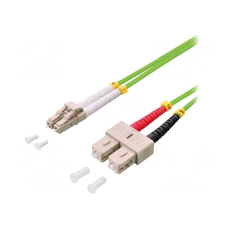 Patch cord fibră optică OM5 LC-SC 1m verde LSZH | Electronic-mag.ro | Componente Electronice