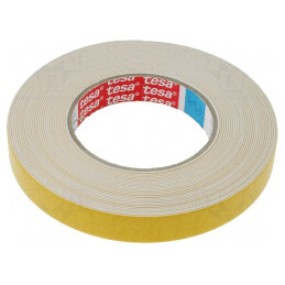 Bandă dublă adezivă acrilică albă 19mm x 5m | Electronic-mag.ro | Componente Electronice