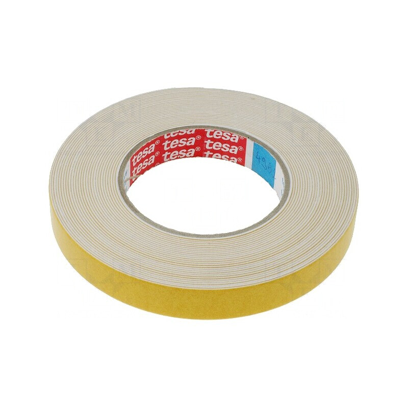Bandă dublă adezivă acrilică albă 19mm x 5m | Electronic-mag.ro | Componente Electronice