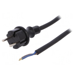 Cablu Electric 2x1,5mm2 4m Negru 16A | Electronic-mag.ro | Componente Electronice