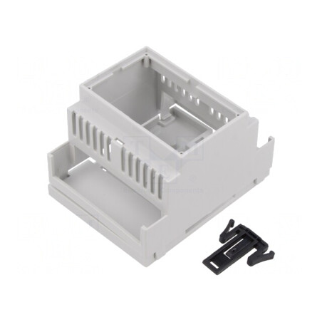 Carcasă pentru Șină DIN, Gri Deschis, 90x71x58mm | Electronic-mag.ro | Componente Electronice