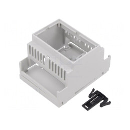 Carcasă pentru Șină DIN, Gri Deschis, 90x71x58mm | Electronic-mag.ro | Componente Electronice