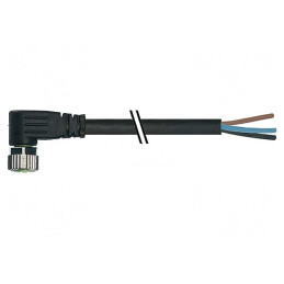 Cablu de conectare M8 unghi 3m PVC 60VAC 4A