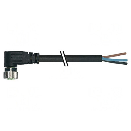 Cablu de conectare M8 unghi 3m PVC 60VAC 4A | Electronic-mag.ro | Componente Electronice