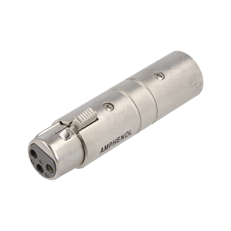 Adaptor XLR 3-Pin Masculin-Feminin Argintiu | Electronic-mag.ro | Componente Electronice