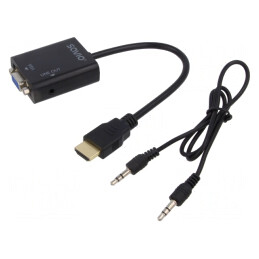 Convertor D-Sub 15pin la HDMI cu Jack 3.5mm | Electronic-mag.ro | Componente Electronice
