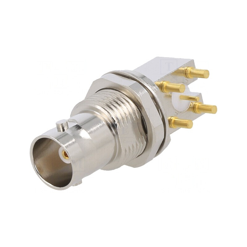 Soclu BNC Mamă 90° 75Ω Aurit | Electronic-mag.ro | Componente Electronice