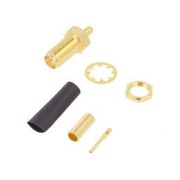 Conector SMA Mamă 50Ω Aurit PTFE | Electronic-mag.ro | Componente Electronice