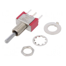 Comutator Basculant 3 Pozitii ON-OFF-ON 5A 120VAC/28VDC | Electronic-mag.ro | Componente Electronice