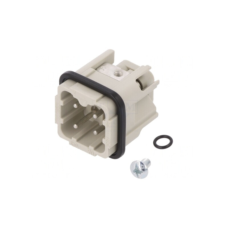 Conector HDC Tată 4 Pin 3 Inserturi de Contact | Electronic-mag.ro | Componente Electronice