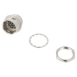 Conector circular HR10 push-pull soclu argintat PCB THT | Electronic-mag.ro | Componente Electronice