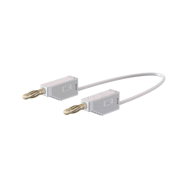 Cablu de măsurare 2m alb alb 60VDC 30VAC 32A aurit | Electronic-mag.ro | Componente Electronice