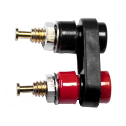 Soclu banană 2mm 5A 1,5kV negru aurit pe panou | Electronic-mag.ro | Componente Electronice