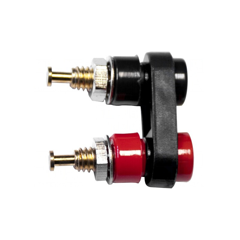 Soclu banană 2mm 5A 1,5kV negru aurit pe panou | Electronic-mag.ro | Componente Electronice