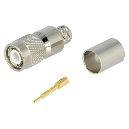 Mufă TNC Tată Drept 50Ω Aurită pentru Cablu PTFE | Electronic-mag.ro | Componente Electronice