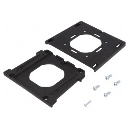Suport fixare perete poliamidă neagră 75x75mm | Electronic-mag.ro | Componente Electronice