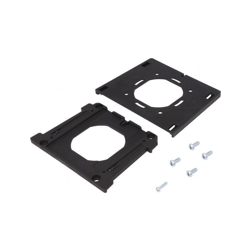 Suport fixare perete poliamidă neagră 75x75mm | Electronic-mag.ro | Componente Electronice