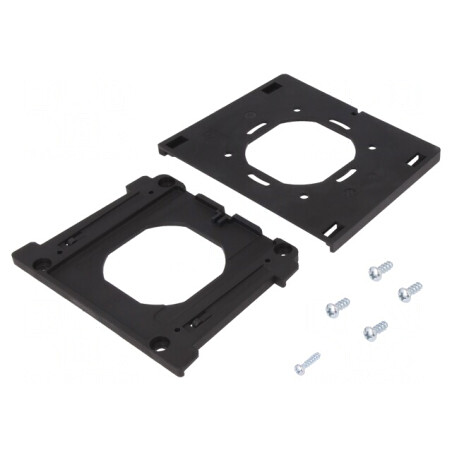 Suport fixare perete poliamidă neagră 75x75mm | Electronic-mag.ro | Componente Electronice