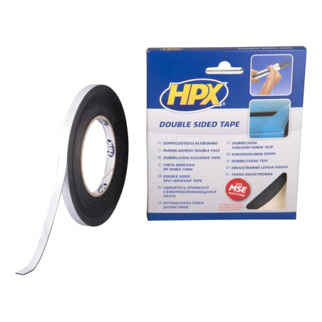 Bandă dublu adezivă acrilică neagră 9mm x 10m | Electronic-mag.ro | Componente Electronice