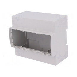 Carcasă pentru șină DIN gri 90.5mm x 106.3mm x 62mm | Electronic-mag.ro | Componente Electronice