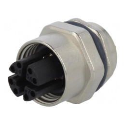 Soclu M12 8 PIN mamă ProfiNET IP67 Cat 6a | Electronic-mag.ro | Componente Electronice
