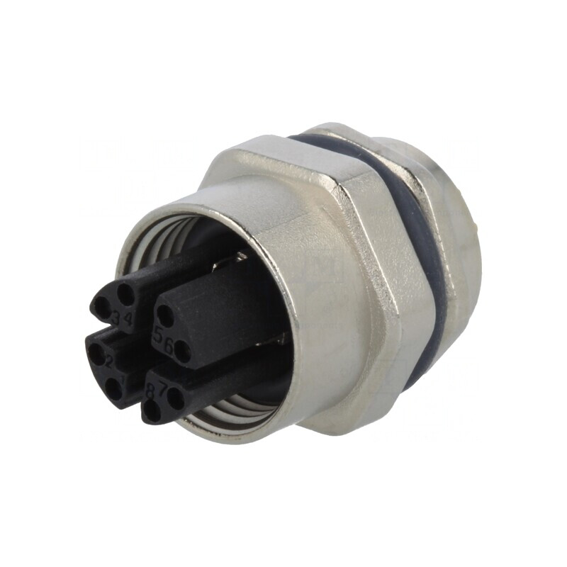 Soclu M12 8 PIN mamă ProfiNET IP67 Cat 6a | Electronic-mag.ro | Componente Electronice