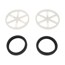 Ax Albă Moletat Ø90mm W10mm | Electronic-mag.ro | Componente Electronice