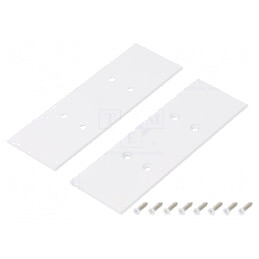 Obturator Alb pentru Profile LED, 2 Buc, 33.4x99.3x2mm