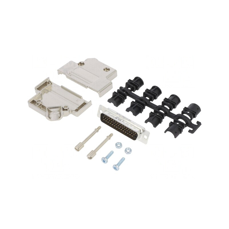 Conector D-Sub HD 44P Tată Unghi 45° Lipire Gold | Electronic-mag.ro | Componente Electronice
