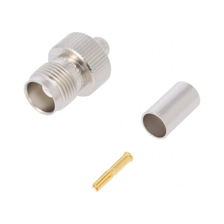 Mufă TNC Mamă Drept 50Ω Crimpat PTFE Aurit | Electronic-mag.ro | Componente Electronice