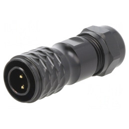 Mufă SA12 Tată 2 Pini IP67 13A 250V pentru Cablu | Electronic-mag.ro | Componente Electronice