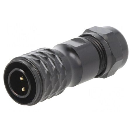 Mufă SA12 Tată 2 Pini IP67 13A 250V pentru Cablu | Electronic-mag.ro | Componente Electronice