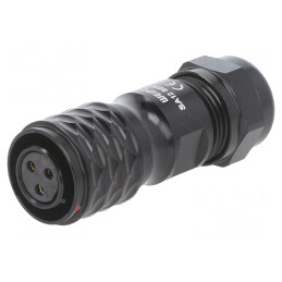 Mufă SA12 mamă 3 PIN IP67 13A 250V pentru cablu | Electronic-mag.ro | Componente Electronice