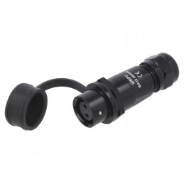 Mufă SA12 Mamă 2 PIN IP67 13A 250V Lipire pe Cablu | Electronic-mag.ro | Componente Electronice