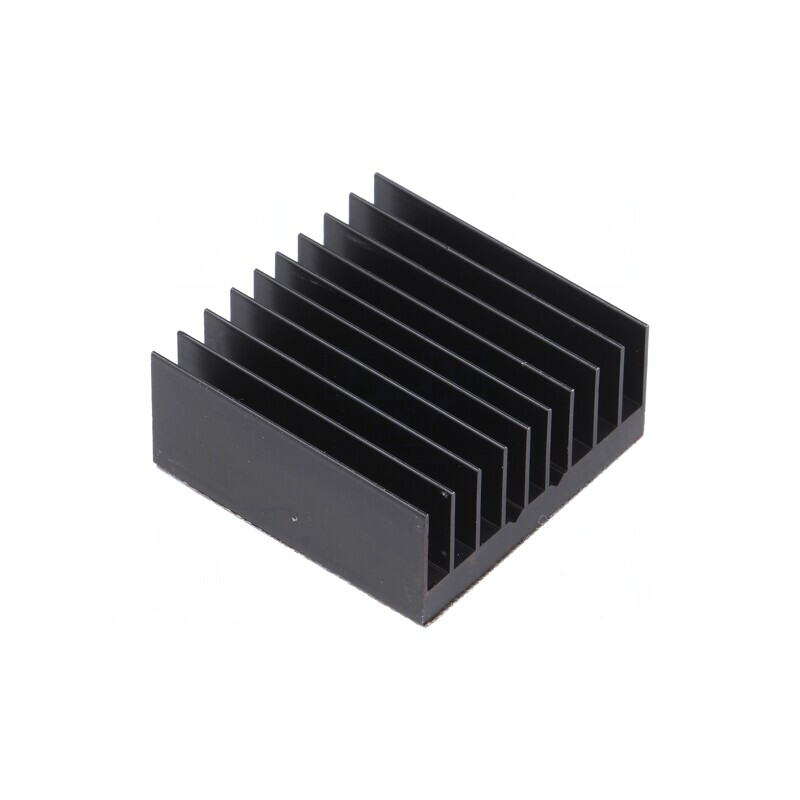 Radiator Extrudat cu Aripioare BGA Negru 33x33mm | Electronic-mag.ro | Componente Electronice