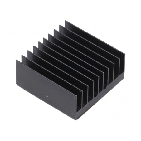 Radiator Extrudat cu Aripioare BGA Negru 33x33mm | Electronic-mag.ro | Componente Electronice