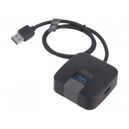 Hub USB 4 Porturi USB 2.0/3.0 Negru | Electronic-mag.ro | Componente Electronice