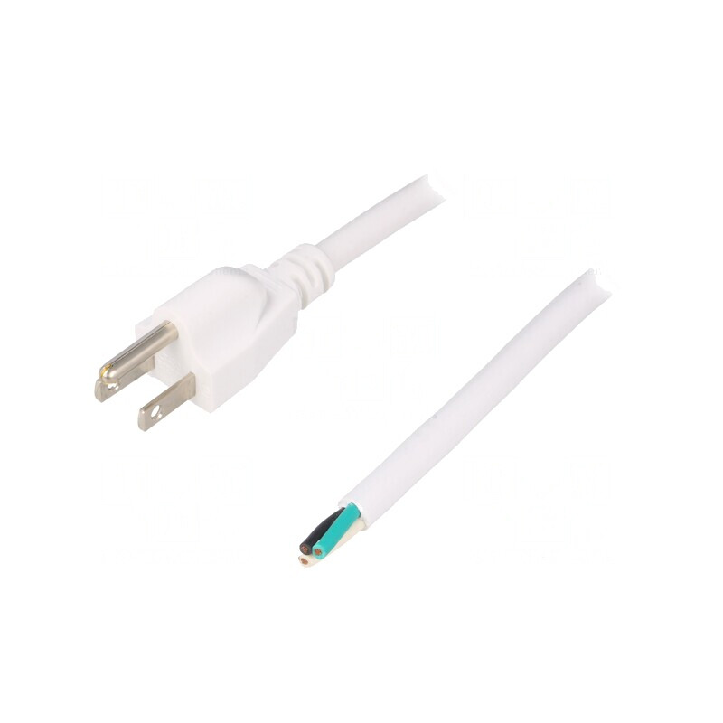 Cablu Electric 5m Alb 13A 125V 3x16AWG NEMA 5-15 | Electronic-mag.ro | Componente Electronice Cablu Electric 5m Alb 13A 125V 3x16AWG NEMA 5-15 | Electronic-mag.ro | Componente Electronice