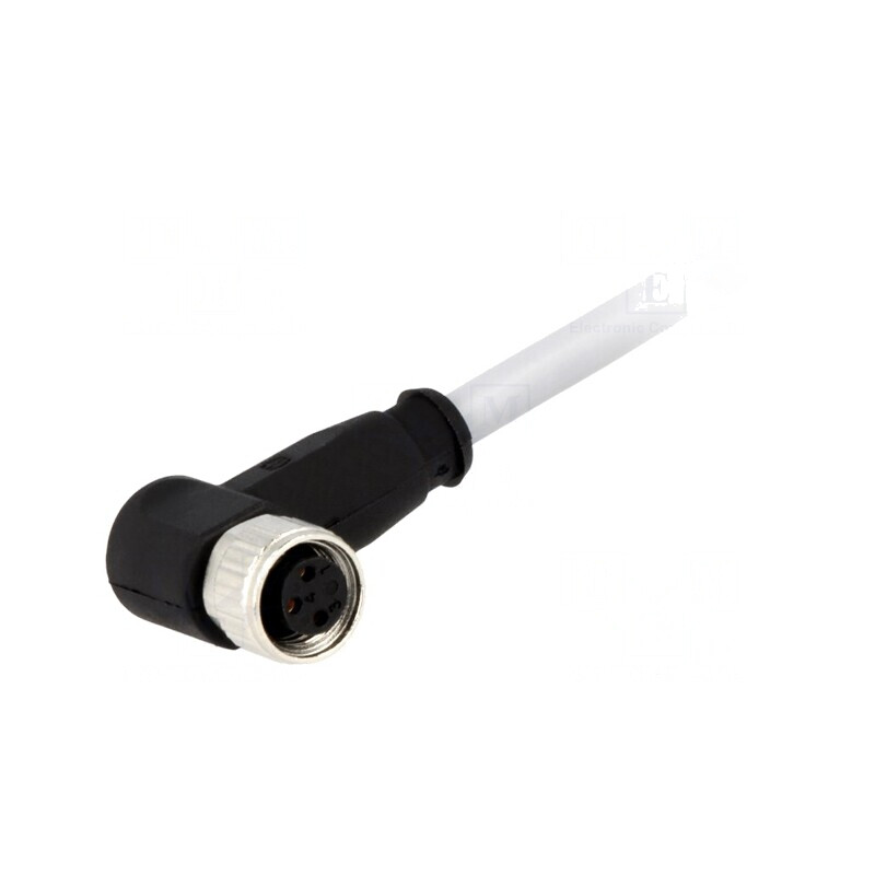 Conector M8 Mamă 3 PIN 90° cu Cablu 2m PVC | Electronic-mag.ro | Componente Electronice