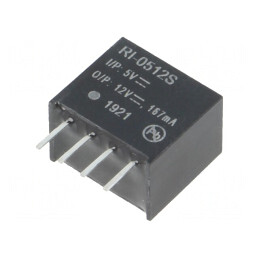 Convertor DC/DC 2W 4.5-5.5V la 12V 167mA SIP4 | Electronic-mag.ro | Componente Electronice