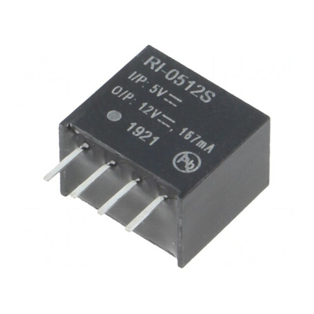 Convertor DC/DC 2W 4.5-5.5V la 12V 167mA SIP4 | Electronic-mag.ro | Componente Electronice