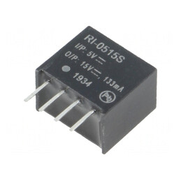 Convertor DC/DC 2W 5V-15V 133mA SIP4 | Electronic-mag.ro | Componente Electronice