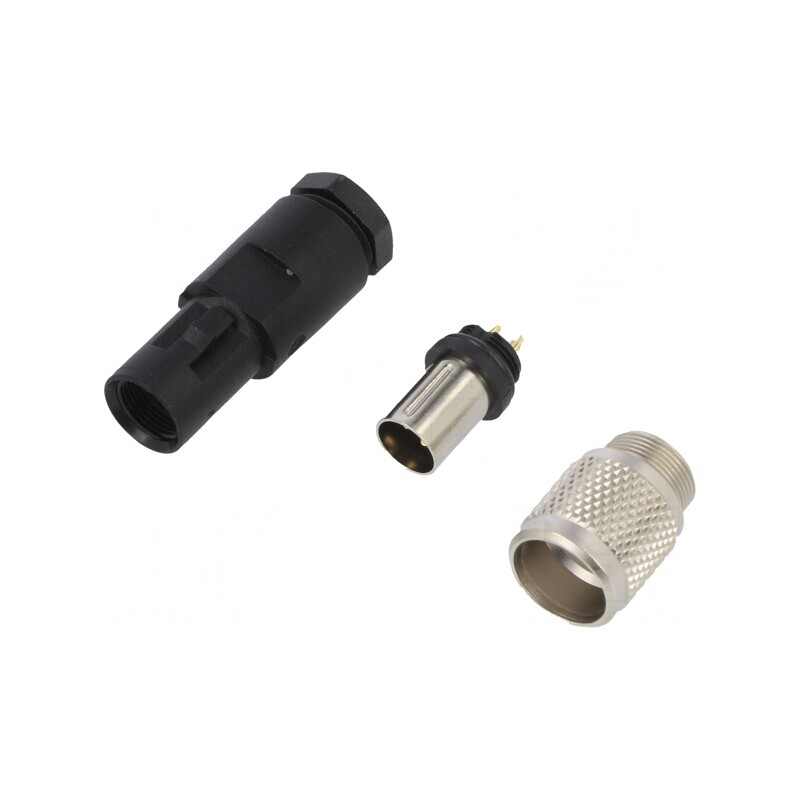 Conector M9 Tată 3-PIN Filet Exterior | Electronic-mag.ro | Componente Electronice