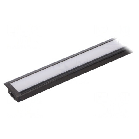 Profil Aluminiu Încastrat Negru 1m pentru Module LED | Electronic-mag.ro | Componente Electronice