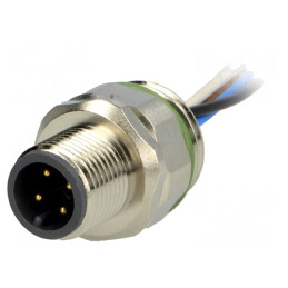 Soclu M12 4 PIN tată cablu 0,5m | Electronic-mag.ro | Componente Electronice