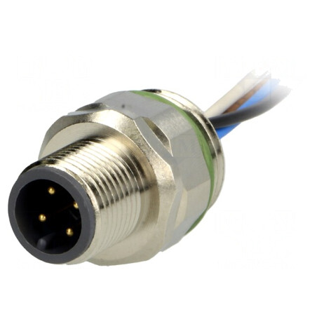 Soclu M12 4 PIN tată cablu 0,5m | Electronic-mag.ro | Componente Electronice