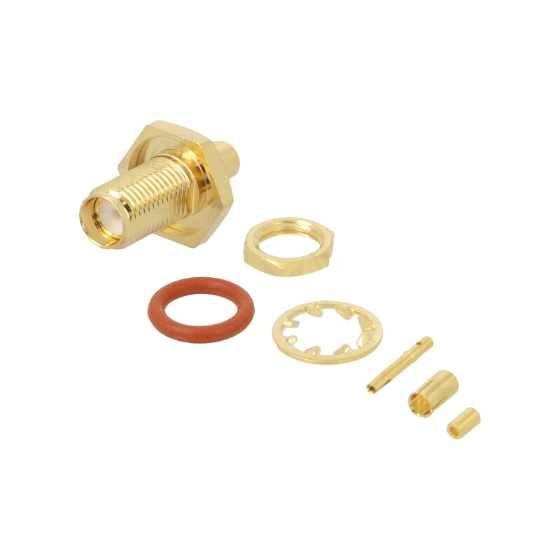 Soclu SMA mamă drept 50Ω aurit pentru cablu Belden 83265, RG178, RG196 PTFE | Electronic-mag.ro | Componente Electronice Soclu SMA mamă drept 50Ω aurit pentru cablu Belden 83265, RG178, RG196 PTFE | Electronic-mag.ro | Componente Electronice