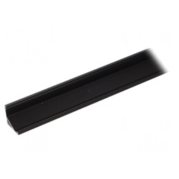 Profil aluminiu negru pentru module LED 2m CABI12 | Electronic-mag.ro | Componente Electronice
