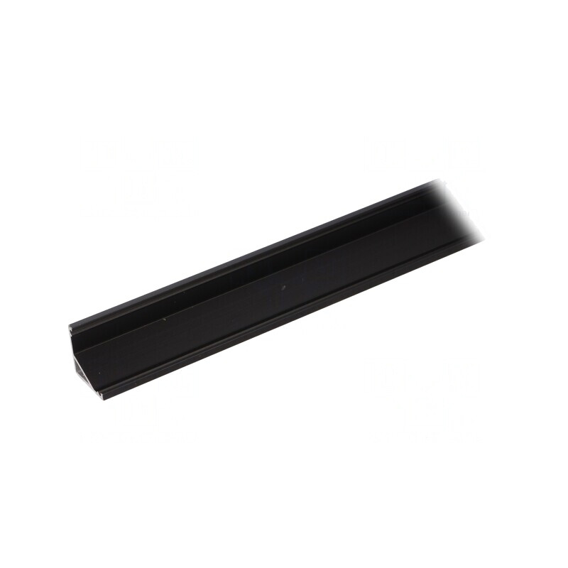 Profil aluminiu negru pentru module LED 2m CABI12 | Electronic-mag.ro | Componente Electronice