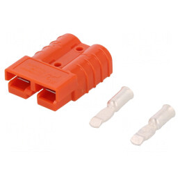 Mufă SB50 Hermafrodită 2-PIN Crimpată | Electronic-mag.ro | Componente Electronice